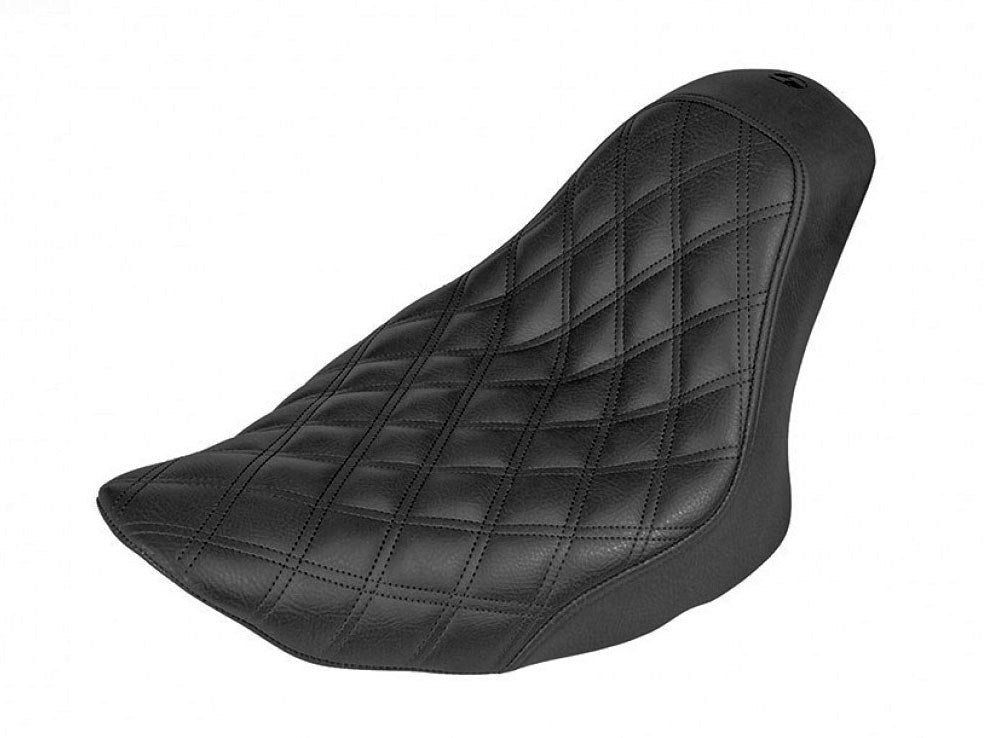 Saddlemen SAD-806-12-002LS Renegade LS Solo Seat w/Black Double Diamond Stitch for Softail 06-17 w/200 OEM Rear Tyre