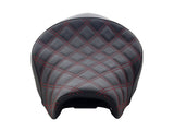 Saddlemen SAD-807-03-002LS-RD Renegade LS Solo Seat w/Red Double Diamond Lattice Stitch for Sportster 04-21 w/4.5 Gallon Fuel Tank