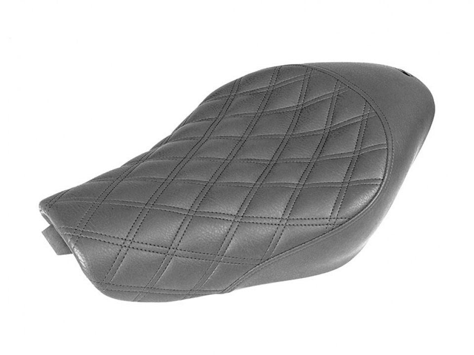 Saddlemen SAD-807-03-002LS Renegade LS Solo Seat w/Black Double Diamond Lattice Stitch for Sportster 04-21 w/4.5 Gallon Fuel Tank