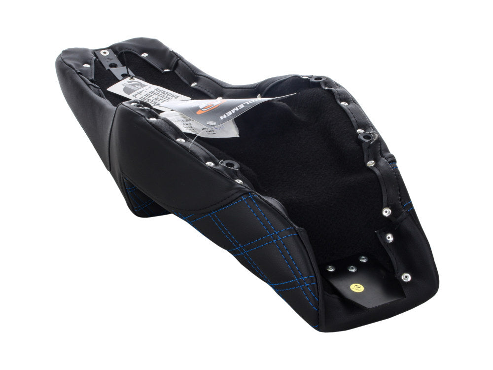 Saddlemen SAD-807-03-172BL Step-Up LS Dual Seat w/Blue Double Diamond Lattice Stitch for Sportster 04-21 w/4.5 Gallon Fuel Tank