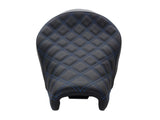 Saddlemen SAD-807-11-002LS-BL Renegade LS Solo Seat w/Blue Double Diamond Lattice Stitch for Sportster 04-21 w/3.3 Gallon Fuel Tank