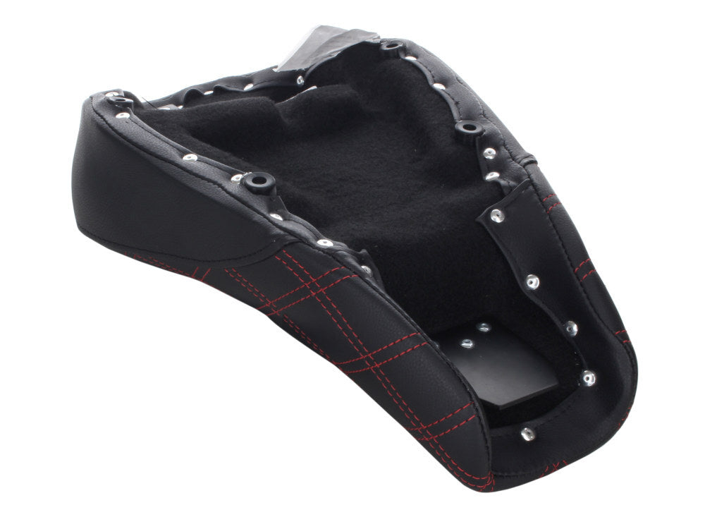 Saddlemen SAD-807-11-002LS-RD Renegade LS Solo Seat w/Red Double Diamond Lattice Stitch for Sportster 04-21 w/3.3 Gallon Fuel Tank