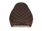 Saddlemen SAD-808-07B-002LS-OR Renegade LS Solo Seat w/Orange Double Diamond Lattice Stitch for Touring 08-Up