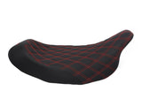 Saddlemen SAD-808-07B-002LS-RD Renegade LS Solo Seat w/Red Double Diamond Lattice Stitch for Touring 08-Up