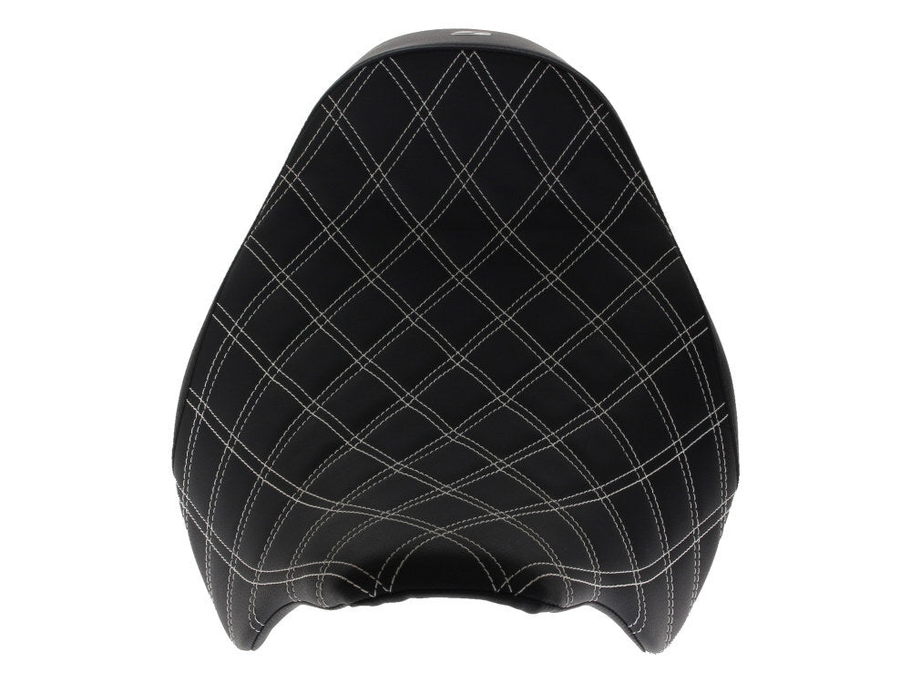 Saddlemen SAD-808-07B-002LS-WH Renegade LS Solo Seat w/White Double Diamond Lattice Stitch for Touring 08-Up