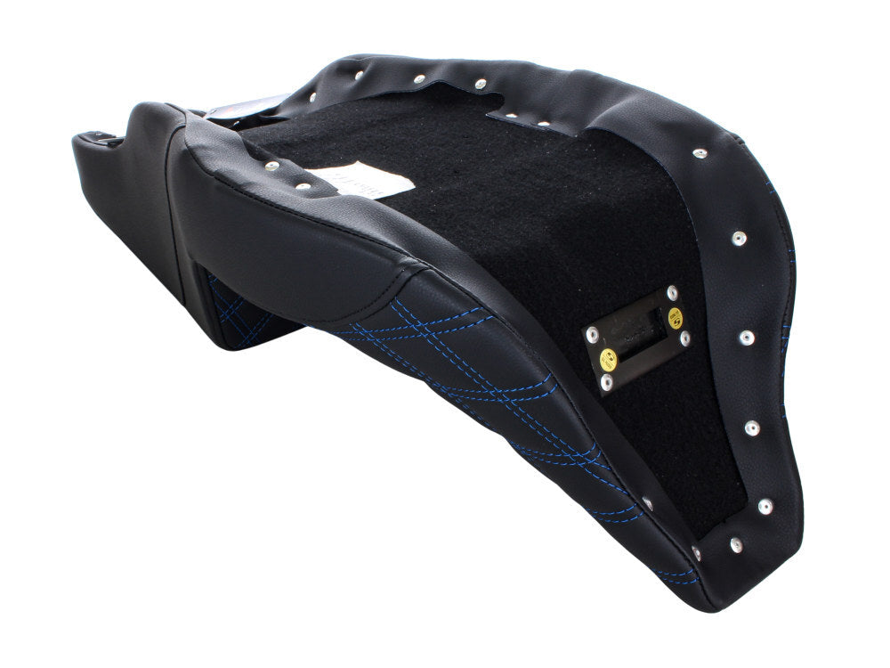 Saddlemen SAD-808-07B-172BL Step-Up LS Dual Seat w/Blue Double Diamond Lattice Stitch for Touring 08-23