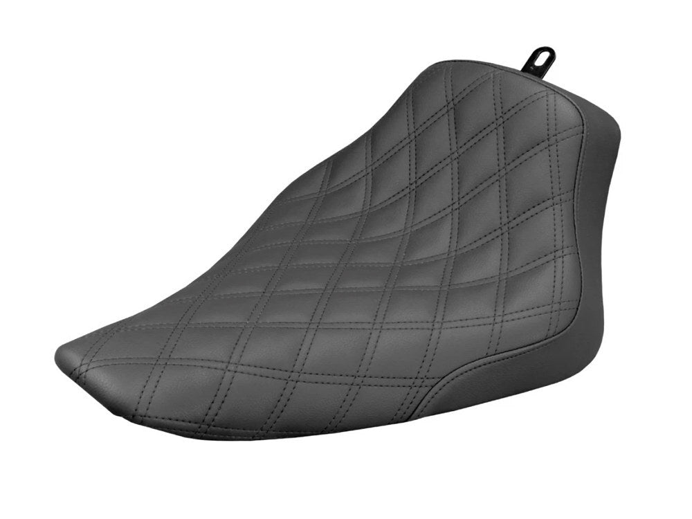 Saddlemen SAD-812-26-002LS Renegade LS Solo Seat w/Black Double Diamond Lattice Stitch for Softail Slim 12-17/Blackline 11-13