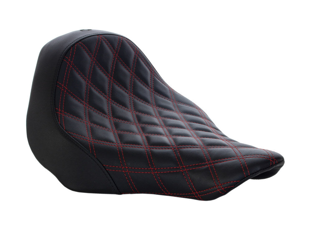 Saddlemen SAD-813-27-002LS-RD Renegade LS Solo Seat w/Red Double Diamond Lattice Stitch for Breakout 13-17