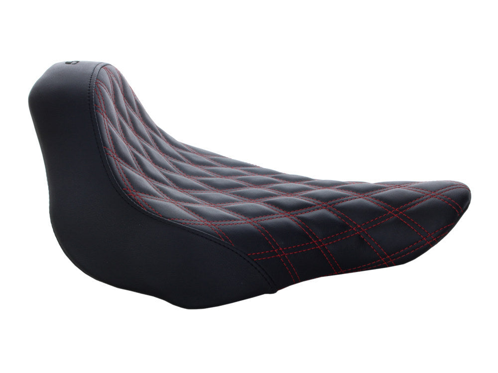 Saddlemen SAD-813-27-002LS-RD Renegade LS Solo Seat w/Red Double Diamond Lattice Stitch for Breakout 13-17