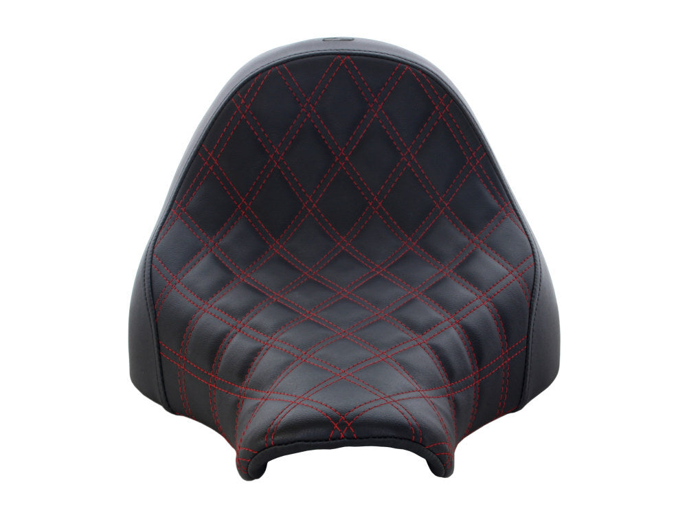 Saddlemen SAD-813-27-002LS-RD Renegade LS Solo Seat w/Red Double Diamond Lattice Stitch for Breakout 13-17