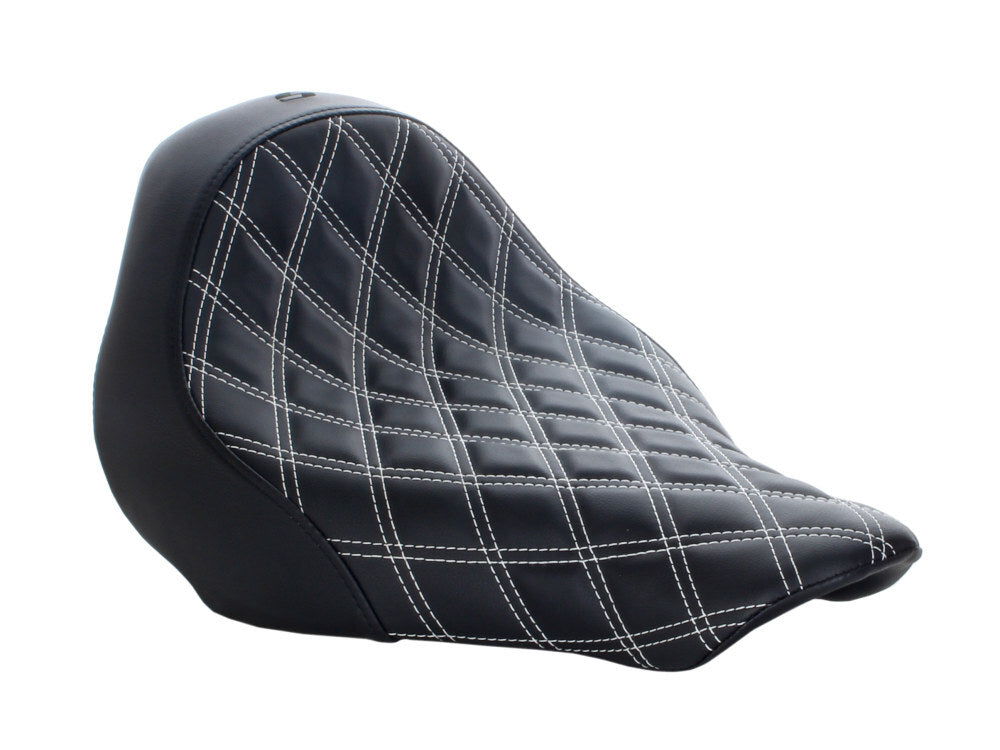 Saddlemen SAD-813-27-002LS-WH Renegade LS Solo Seat w/White Double Diamond Lattice Stitch for Breakout 13-17