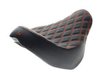 Saddlemen SAD-818-27-002LS-OR Renegade LS Solo Seat w/Orange Double Diamond Lattice Stitch for Fat Boy 18-Up/Breakout 23-Up