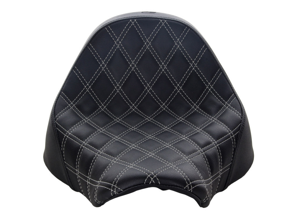 Saddlemen SAD-818-27-002LS-SI Renegade LS Solo Seat w/Silver Double Diamond Lattice Stitch for Fat Boy 18-Up/Breakout 23-Up