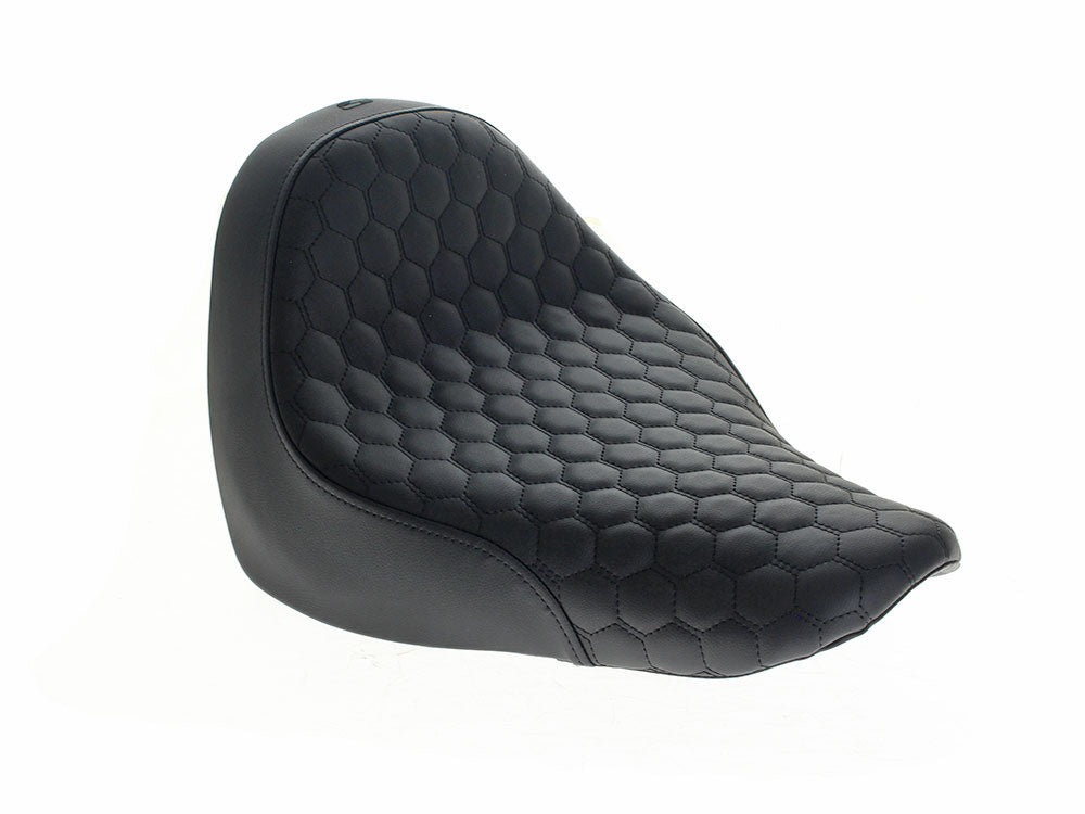 Saddlemen SAD-818-27-003 Renegade Solo Seat w/Black Honeycomb Stitch for Fat Boy 18-Up/Breakout 23-Up