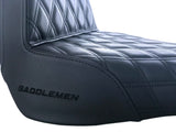 Saddlemen SAD-818-27-172 Step-Up Front LS Dual Seat w/Black Double Diamond Lattice Stitch for Fat Boy 18-Up/Breakout 23-Up