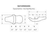 Saddlemen SAD-818-27-182BR Roadsofa LS Dual Seat w/Backrest & Black Double Diamond Lattice Stitch for Harley-Davidson Fat Boy 18-Up/Breakout 23-Up