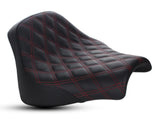 Saddlemen SAD-818-28-002LS-RD Renegade LS Solo Seat w/Red Double Diamond Lattice Stitch for Fat Bob 18-Up