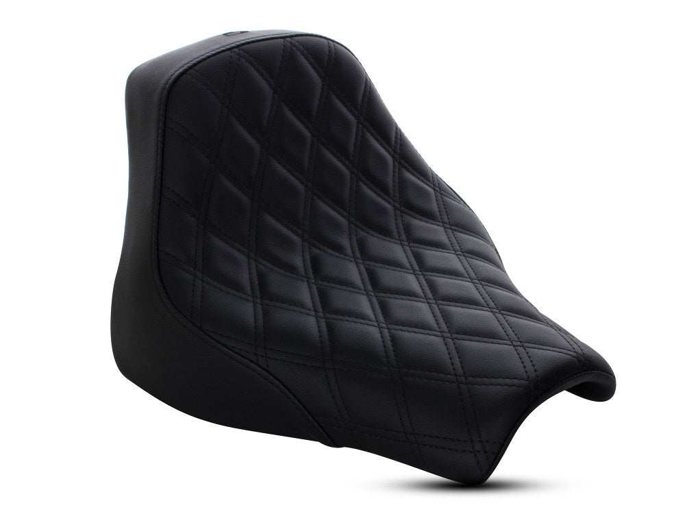 Saddlemen SAD-818-28-002LS Renegade LS Solo Seat w/Black Double Diamond Lattice Stitch for Fat Bob 18-Up