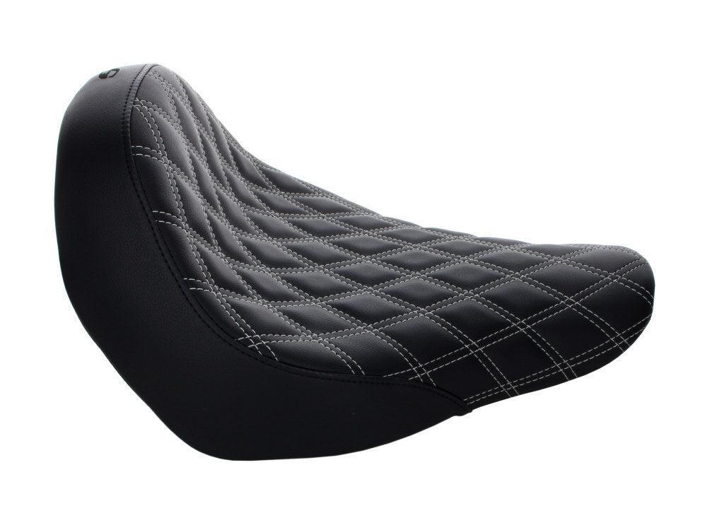 Saddlemen SAD-818-29-002LS-SI Renegade LS Solo Seat w/Silver Double Diamond Lattice Stitch for Sport Glide/Low Rider 18-Up/Low Rider S 20-Up/Low Rider