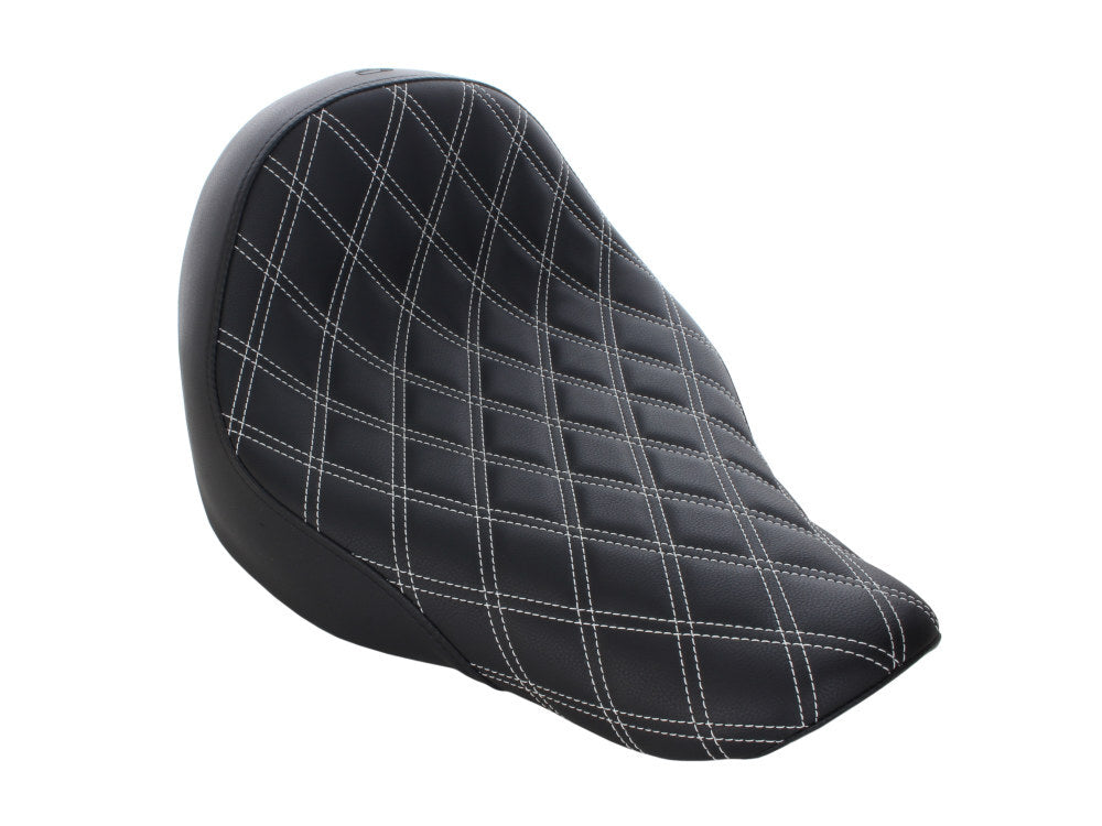 Saddlemen SAD-818-29-002LS-WH Renegade LS Solo Seat w/White Double Diamond Lattice Stitch for Sport Glide/Low Rider 18-Up/Low Rider S 20-Up/Low Rider