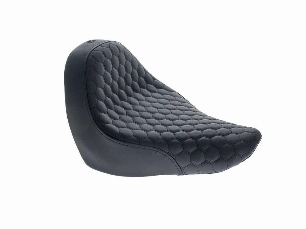 Saddlemen SAD-818-29-003 Renegade Solo Seat w/Black Honeycomb Stitch for Sport Glide/Low Rider 18-Up/Low Rider S 20-Up/Low Rider ST 22-Up