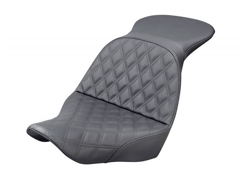 Saddlemen SAD-818-29-029LS Explorer LS Dual Seat with Black Double Diamond Lattice Stitch for Sport Glide/Low Rider 18-Up/Low Rider S 20-Up/Low Rider