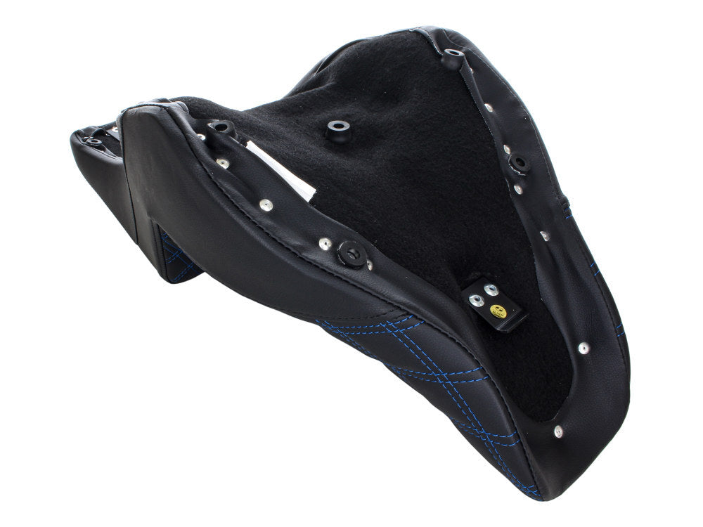 Saddlemen SAD-818-29-172BL Step-Up LS Dual Seat w/Blue Double Diamond Lattice Stitch for Sport Glide/Low Rider 18-Up/Low Rider S 20-Up/Low Rider ST 22