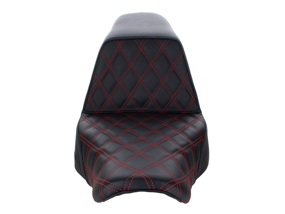 Saddlemen SAD-818-29-172RD Step-Up LS Dual Seat w/Red Double Diamond Lattice Stitch for Sport Glide/Low Rider 18-Up/Low Rider S 20-Up/Low Rider ST 22-