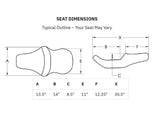 Saddlemen SAD-818-29-182 Roadsofa LS Dual Seat w/Black Double Diamond Lattice Stitch for Harley-Davidson Sport Glide/Low Rider 18-Up/Low Rider S 20-Up/Low Rider ST 22-Up