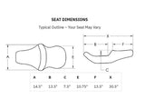 Saddlemen SAD-818-30-182 Roadsofa LS Dual Seat w/Black Double Diamond Lattice Stitch for Harley-Davidson Softail Street Bob 18-Up/Standard 20-24