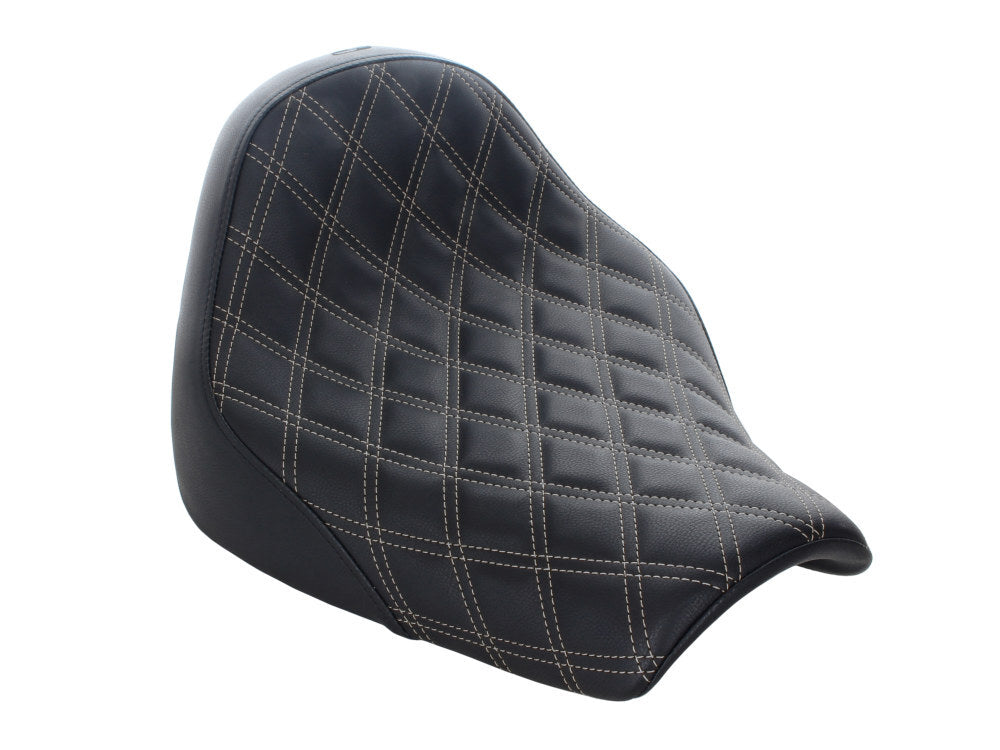 Saddlemen SAD-818-31-002LS-WH Renegade LS Solo Seat w/White Double Diamond Lattice Stitch for Breakout 18-22