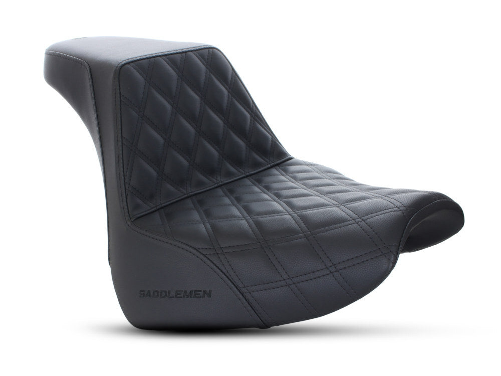 Saddlemen SAD-818-31-172 Step-Up Front LS Dual Seat w/Black Double Diamond Lattice Stitch for Breakout 18-22