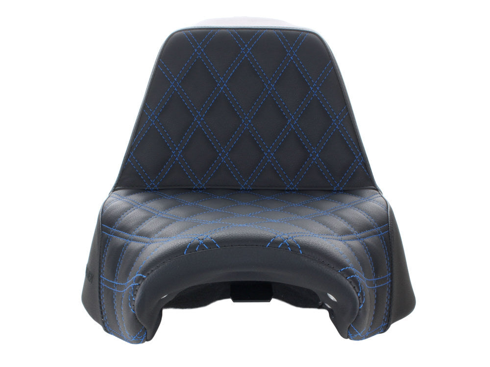 Saddlemen SAD-818-31-172BL Step-Up Front LS Dual Seat w/Blue Double Diamond Lattice Stitch for Breakout 18-22