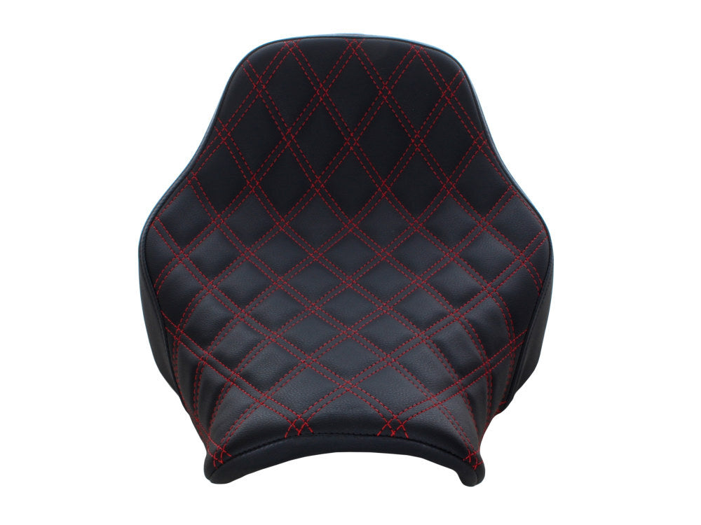 Saddlemen SAD-818-33-002LS-RD Renegade LS Solo Seat w/Red Double Diamond Lattice Stitch for Softail Deluxe/Heritage Classic 18-Up