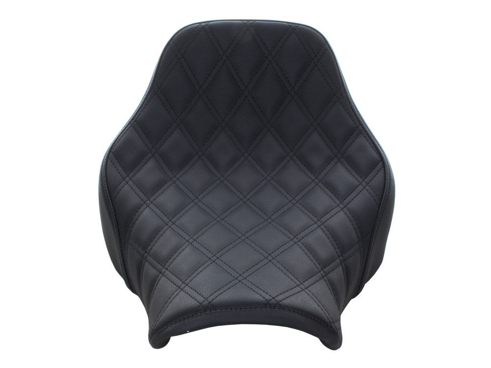 Saddlemen SAD-818-33-002LS Renegade LS Solo Seat w/Black Double Diamond Lattice Stitch for Softail Deluxe/Heritage Classic 18-Up