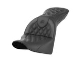 Saddlemen SAD-818-33-182 Roadsofa LS Dual Seat w/Black Double Diamond Lattice Stitch for Harley-Davidson Softail Deluxe/Heritage Classic/Slim 18-Up