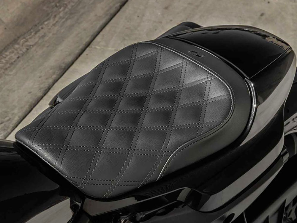 Saddlemen SAD-821-36-002LS Renegade LS Solo Seat w/Black Double Diamond Lattice Stitch for Harley-Davidson Sportster S 21-Up