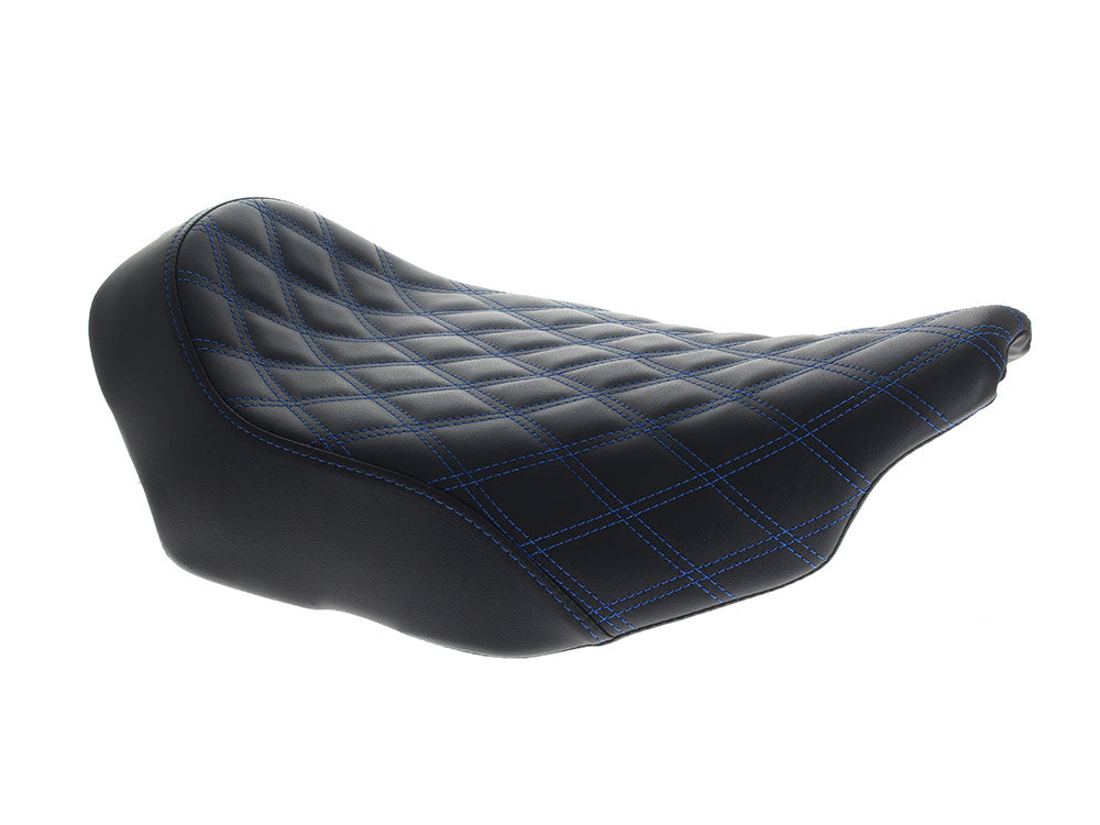 Saddlemen SAD-823-07-002LS-BL Renegade LS Solo Seat w/Blue Double Diamond Lattice Stitch for CVO Touring 23-Up/Street Glide/Road Glide 24-Up