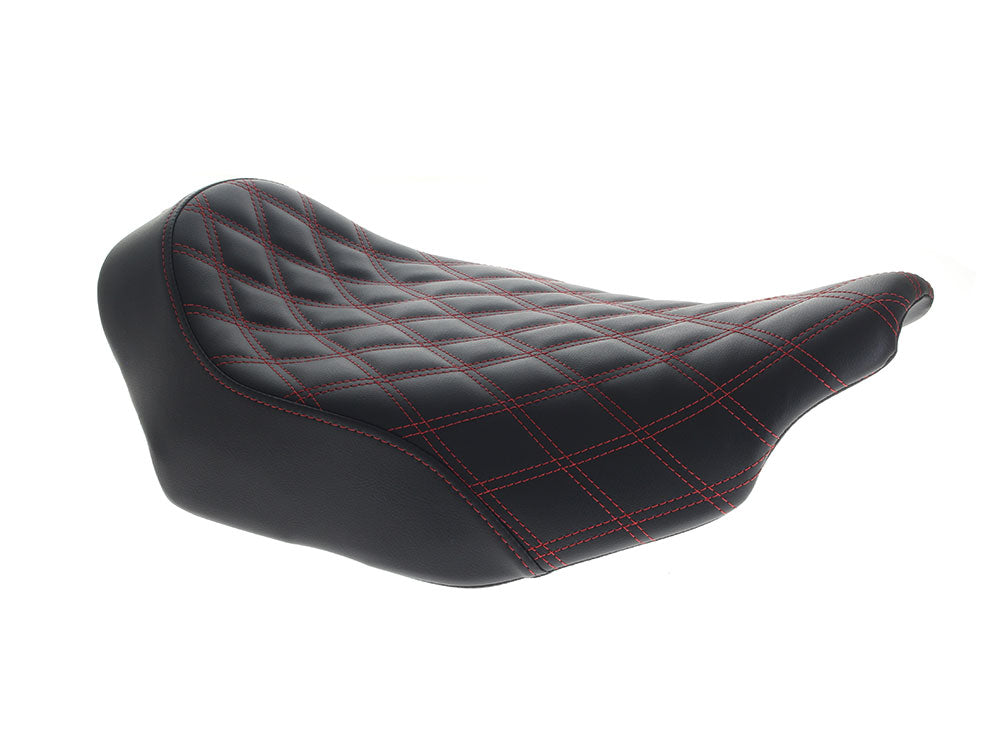 Saddlemen SAD-823-07-002LS-RD Renegade LS Solo Seat w/Red Double Diamond Lattice Stitch for CVO Touring 23-Up/Street Glide/Road Glide 24-Up