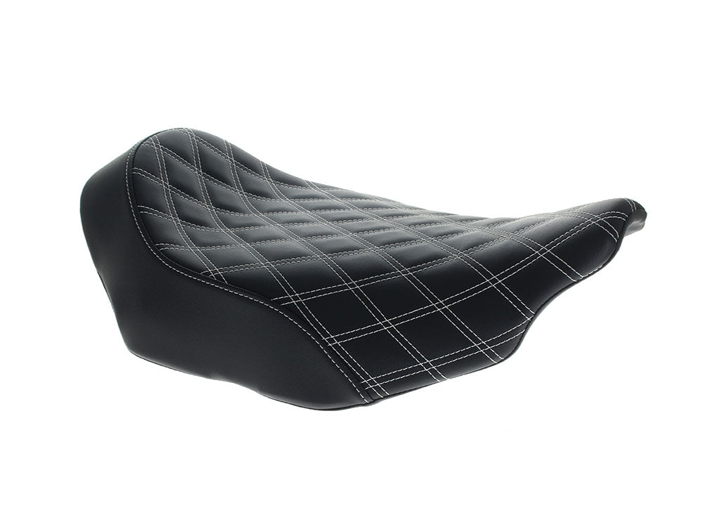 Saddlemen SAD-823-07-002LS-WH Renegade LS Solo Seat w/White Double Diamond Lattice Stitch for CVO Touring 23-Up/Street Glide/Road Glide 24-Up
