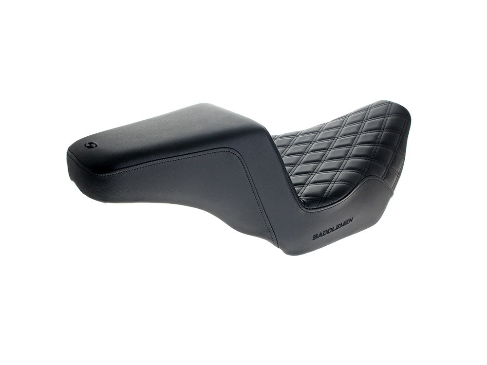 Saddlemen SAD-823-07-172EXT Extended Reach Step-Up LS Dual Seat w/Black Double Diamond Lattice Stitch for CVO Touring 23-Up/Street Glide/Road Glide 24-Up