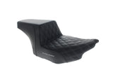 Saddlemen SAD-823-07-172GRE Step-Up LS Dual Seat w/Grey Double Diamond Lattice Stitch for CVO Touring 23-Up/Street Glide/Road Glide 24-Up