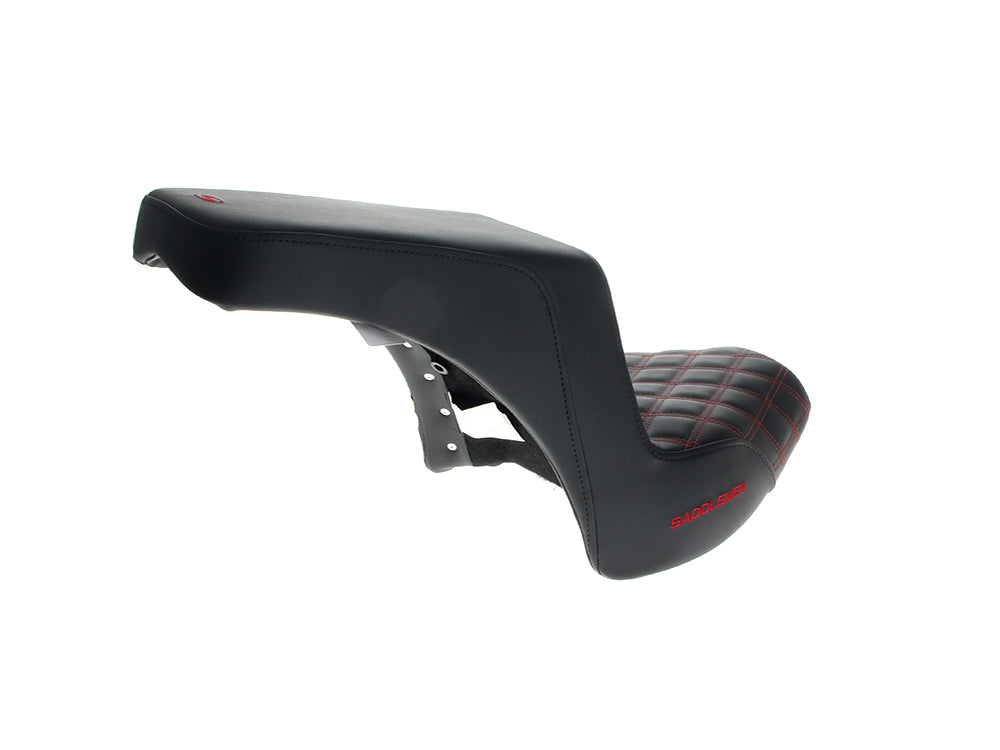 Saddlemen SAD-823-07-172RD Step-Up LS Dual Seat w/Red Double Diamond Lattice Stitch for CVO Touring 23-Up/Street Glide/Road Glide 24-Up