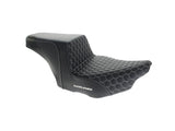 Saddlemen SAD-823-07-17706 Step-Up HC Dual Seat w/White Honeycomb Stitch for CVO Touring 23-Up/Street Glide/Road Glide 24-Up