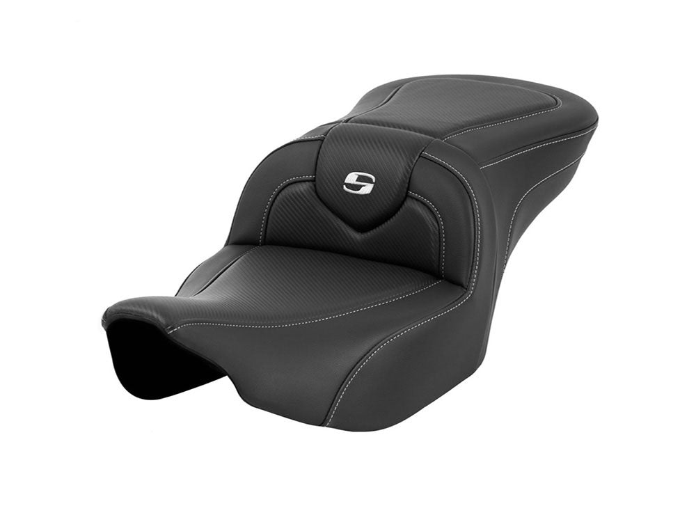 Saddlemen SAD-823-07-18500 Roadsofa CF Dual Seat w/Carbon Fiber Weave for Harley-Davidson CVO Touring 23-Up/Street Glide/Road Glide 24-Up/Touring 25-Up