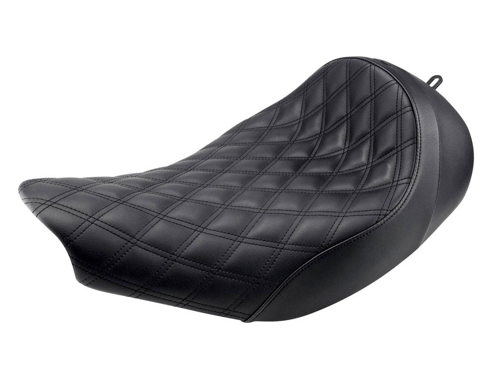 Saddlemen SAD-I14-07-002LS Renegade LS Solo Seat w/Black Double Diamond Lattice Stitch for Indian Touring 14-Up