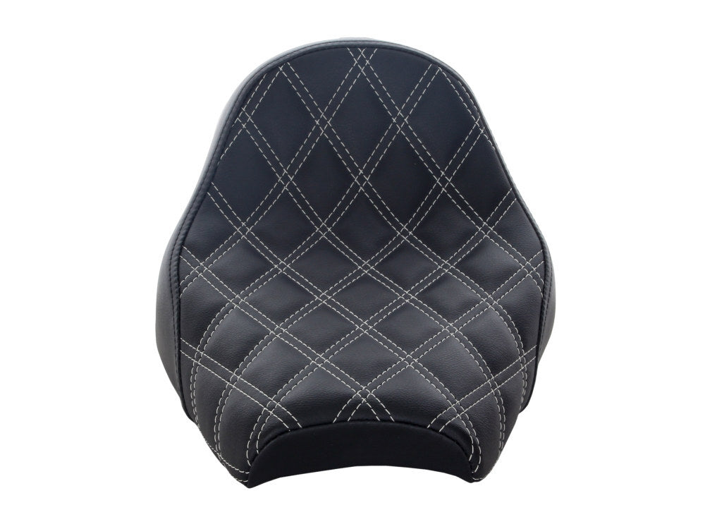 Saddlemen SAD-I18-33-002LS-SI Renegade LS Solo Seat w/Silver Double Diamond Lattice Stitch for Scout Bobber 18-Up