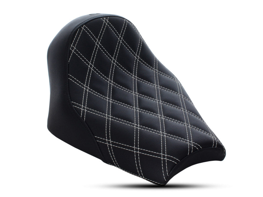 Saddlemen SAD-I18-33-002LS-WH Renegade LS Solo Seat w/White Double Diamond Lattice Stitch for Scout Bobber 18-Up