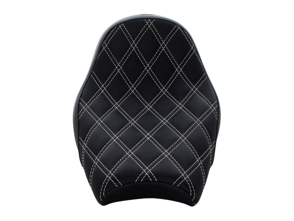 Saddlemen SAD-I18-33-002LS-WH Renegade LS Solo Seat w/White Double Diamond Lattice Stitch for Scout Bobber 18-Up