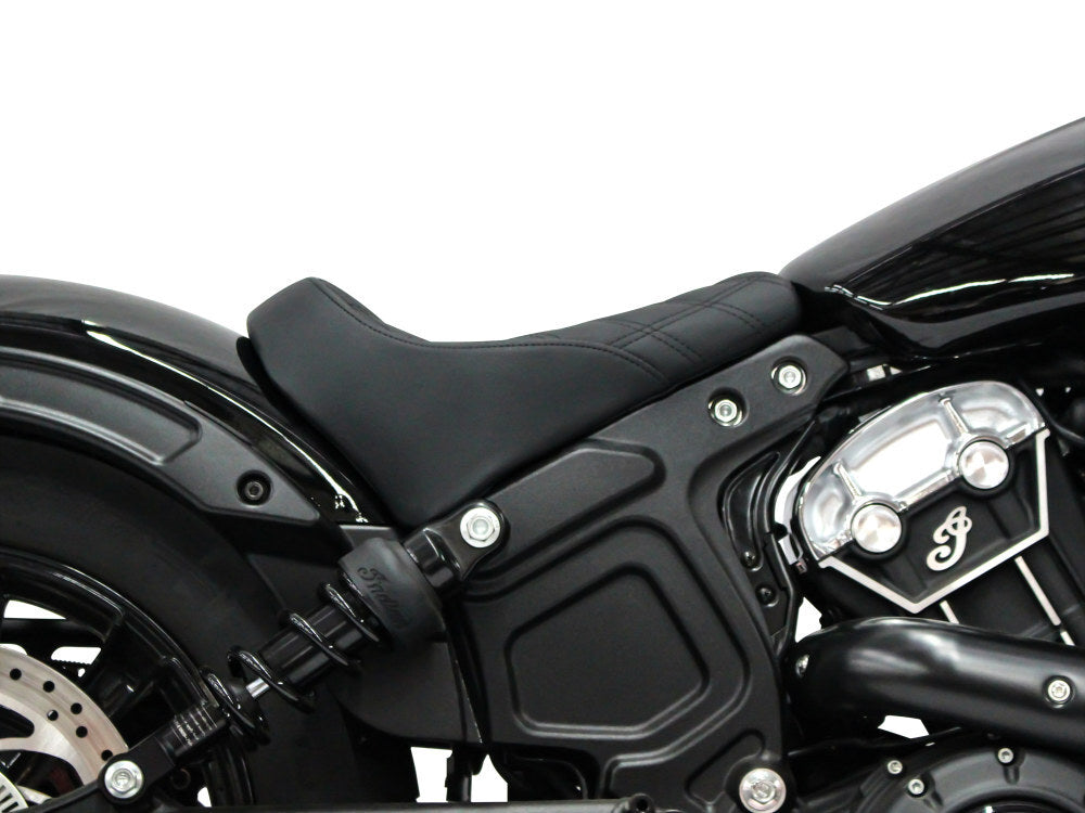 Saddlemen SAD-I18-33-002LS Renegade LS Solo Seat w/Black Double Diamond Lattice Stitch for Scout Bobber 18-Up